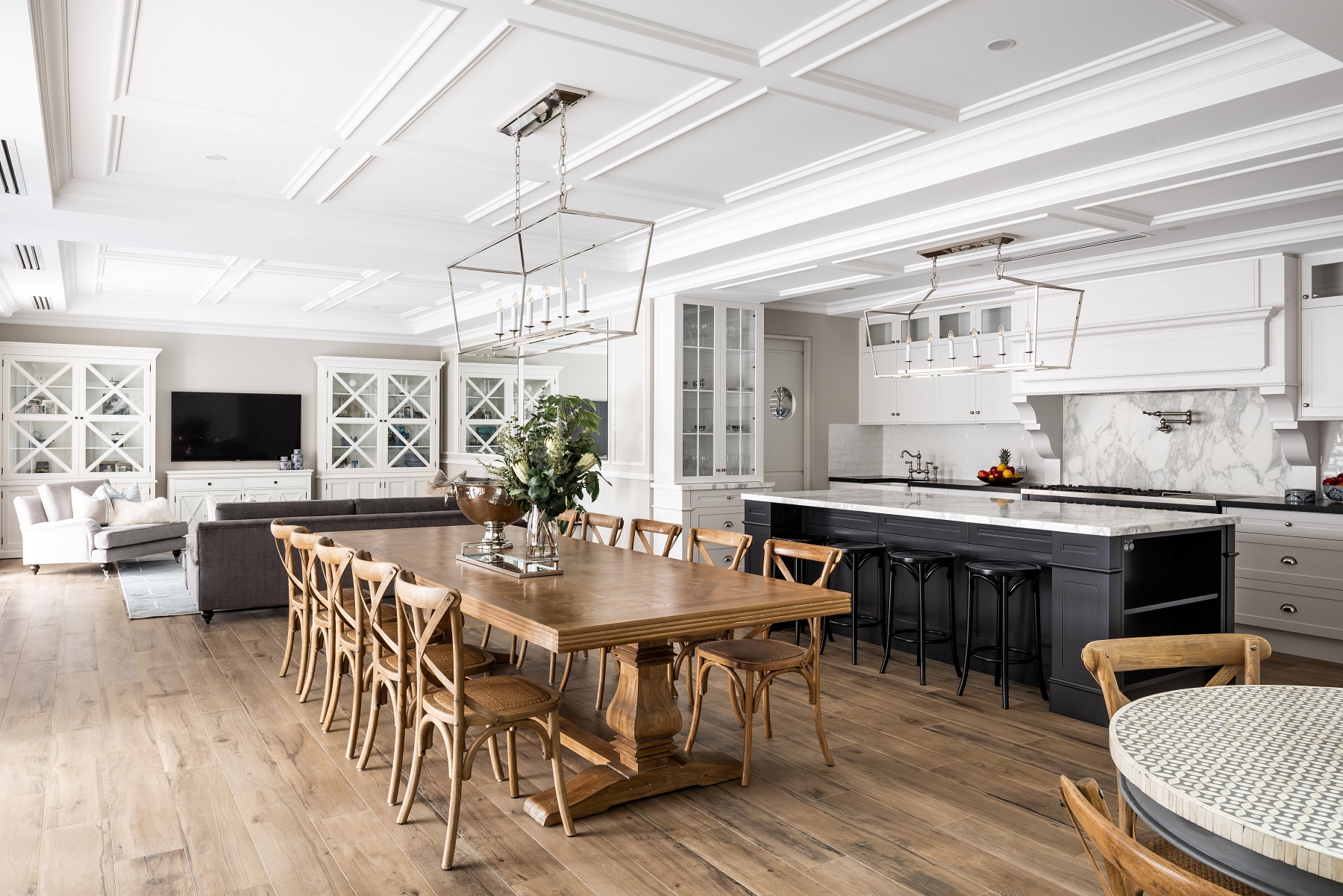 Hamptons Style Kitchen Dining and LIving||||Hamptons Style Breakfast Nook|||Hamptons Style Luxury Bathroom||||||