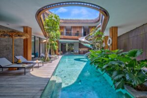 Luxury Villa Pererenan|Akashi Residence|Luxury villa holidays Bali|Tropical luxury retreat|Luxury villa Canggu|Bali luxury villa rental|Luxury Bali accommodation|Modern tropical architecture|TV Room Luxury Villa Bali|||