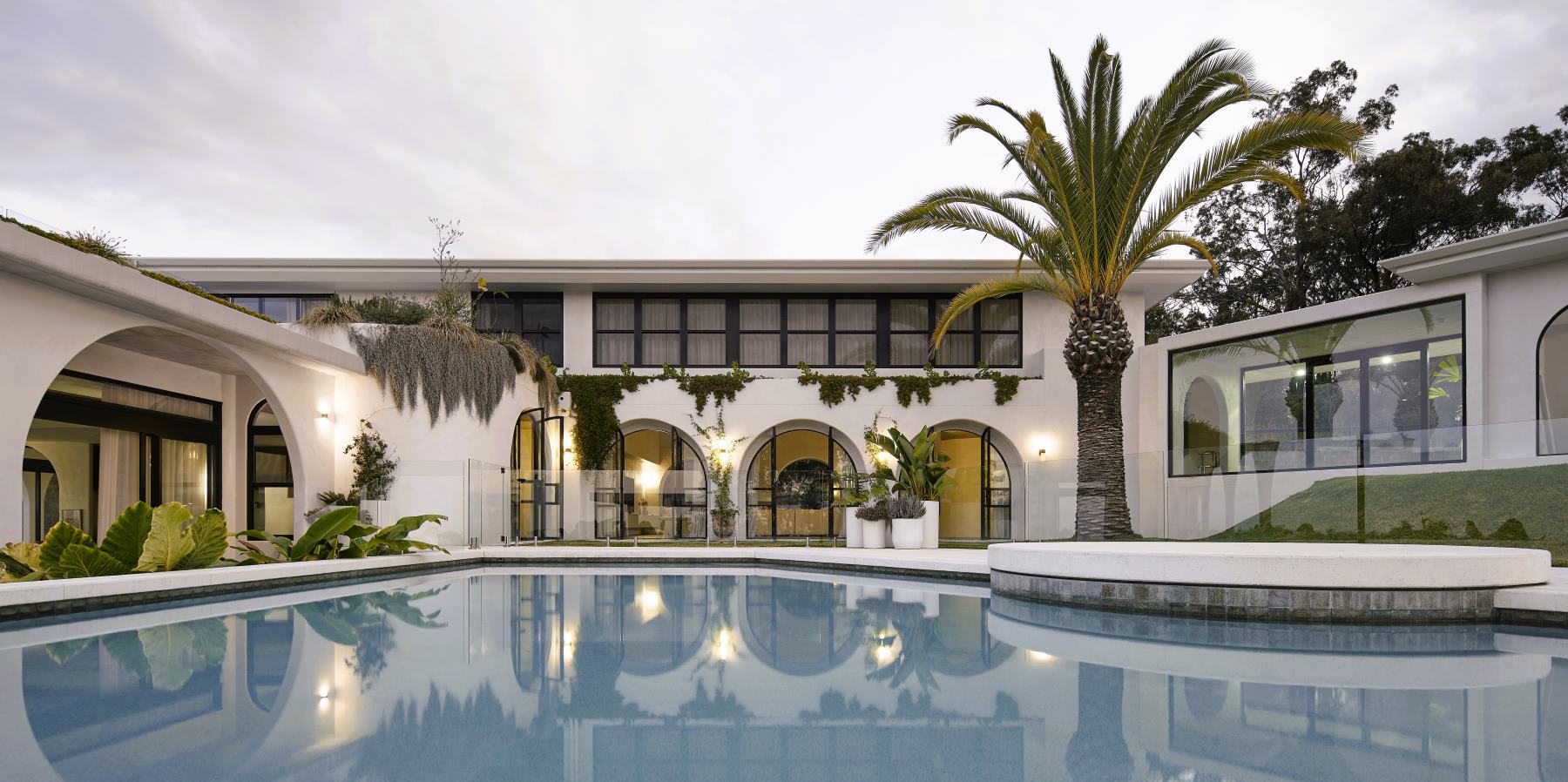 Mediterranean Inspired Home||||||||||||||||||||Gold Coast Mediterranean Inspired Home||Gold Coast Custom Builders||||||||Pink bathroom