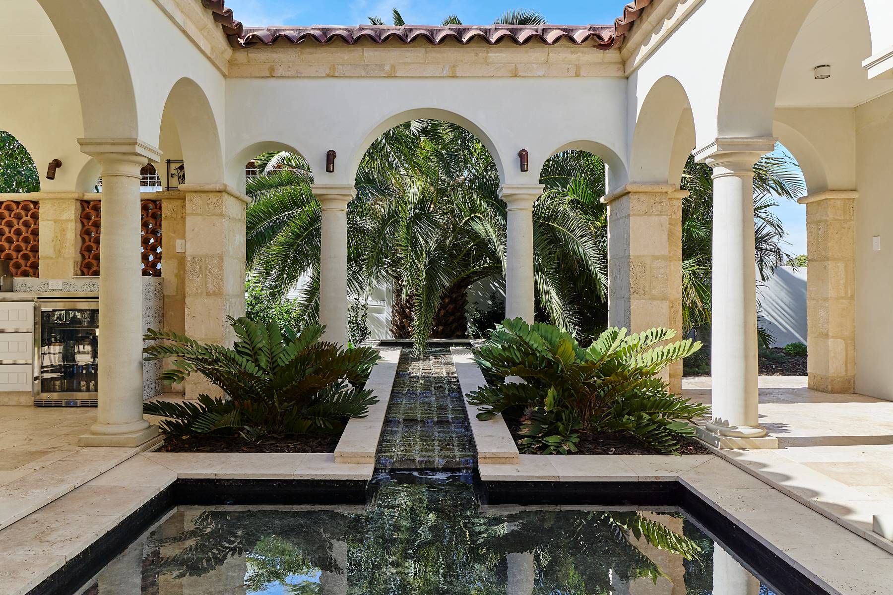 Spanish Style House Perth|European-inspired kitchen design|Spanish Revival|Spanish villa style bedroom|Bedroom with arched doorway|Luxus custom homes|Luxury home builders Perth|Custom built homes Perth|Peppermint Grove luxury homes|Master Builders Award 2025|Perth Spanish villa style home|Luxus by Russell Manger|Perth architectural homes|Architectural arches design|Bespoke home design Perth||||||||