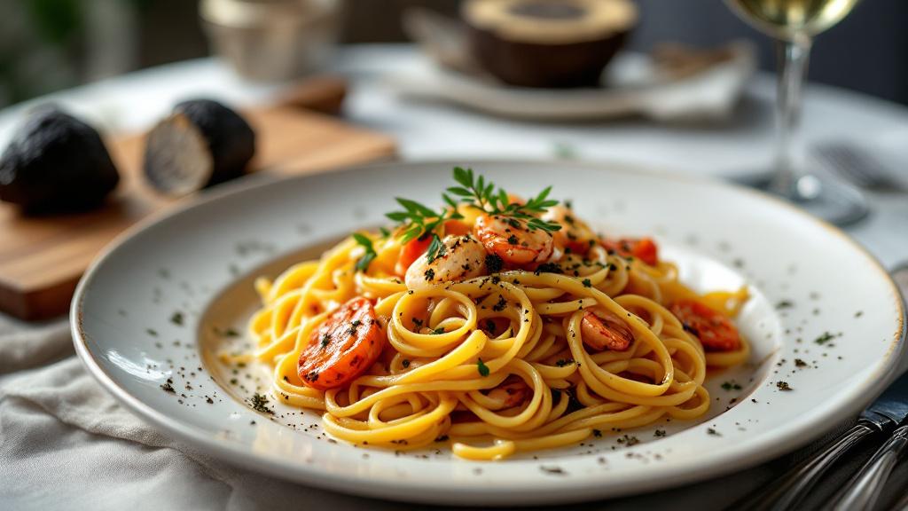 Manjimup Black Truffles on pasta dish|Black Truffles Perth|Black Truffle Dogs|Black Truffle Supplier|Black Truffles|Truffle Hill Truffles|Truffle Hill||Chef Alain Fabregues|Truffle Hill Products|||||